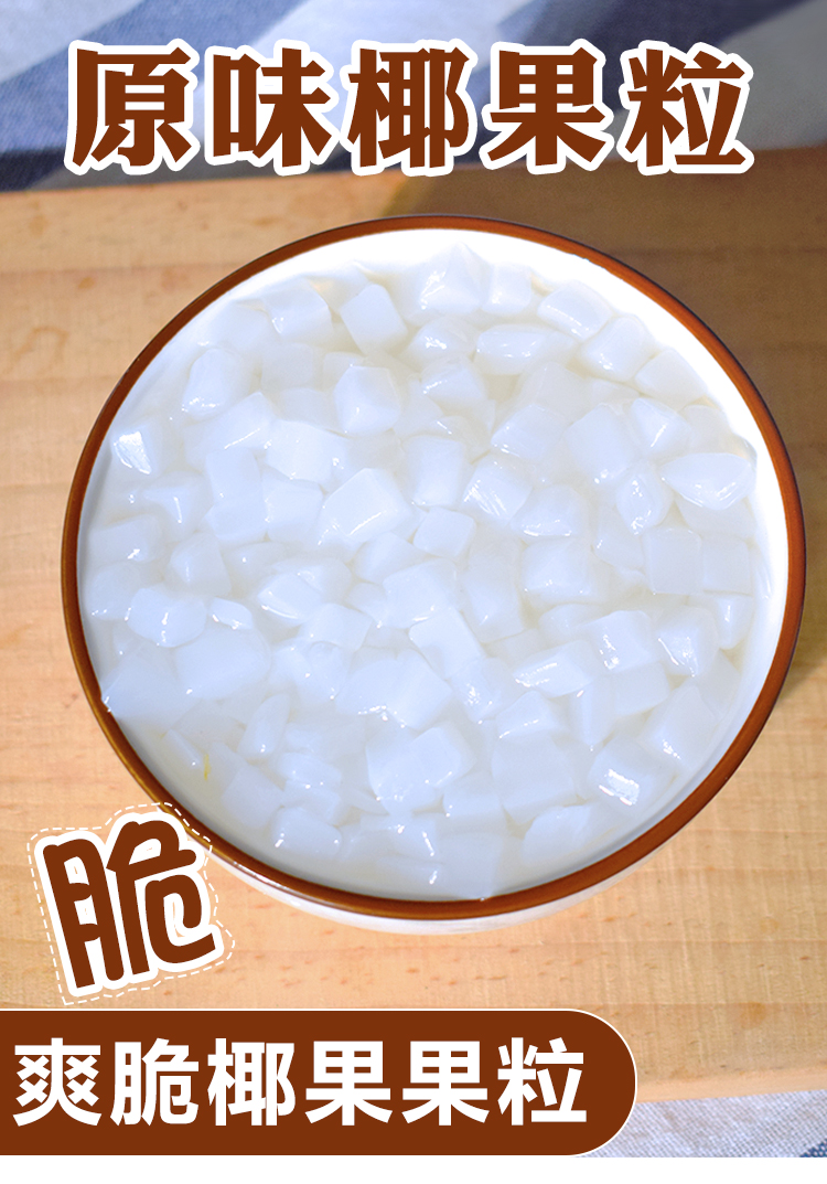 年货椰果粒 高纤维椰果奶茶专用 甜品珍珠奶茶店专用原料椰果果粒果肉