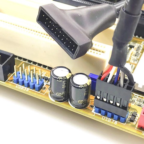 老旧主板转新机箱前置u3数据线9针转接20针usb主机19pin接口