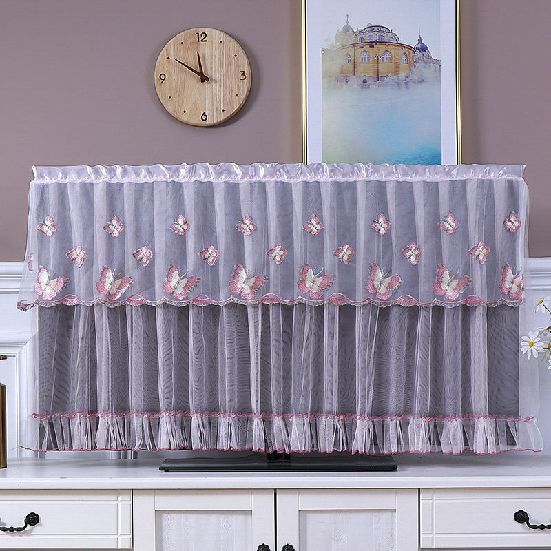 液晶电视罩布家用客厅电视机防尘罩套子新款55寸开机不取挂式通用蝴蝶