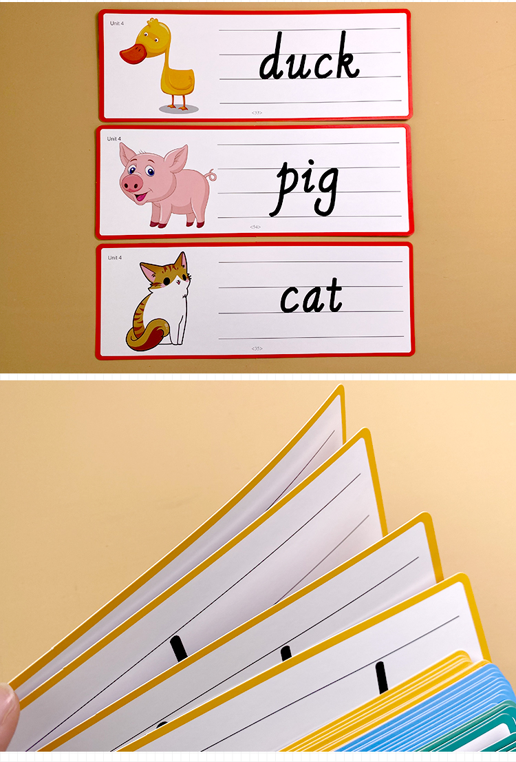 新款英语趣味教学教具小学人教pep三年级上下册英语教学公开课堂单词