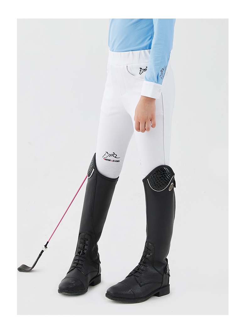 horseleader儿童马裤马术装备四季硅胶骑马裤子高弹透气骑士服装四季
