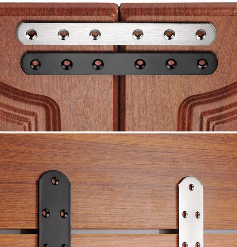 门板连接件橱柜衣柜门板上下连接件隐型隐藏链接件一字型固定连接器