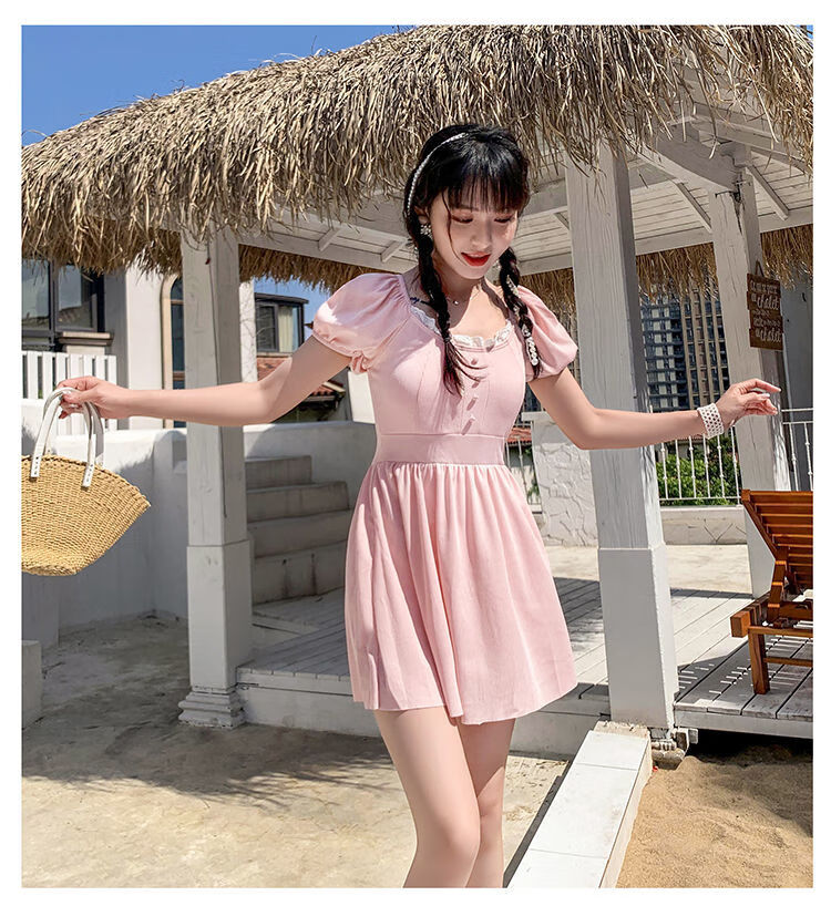 女生泳衣学生保守韩版ins风少女初中生高中生中大童泳