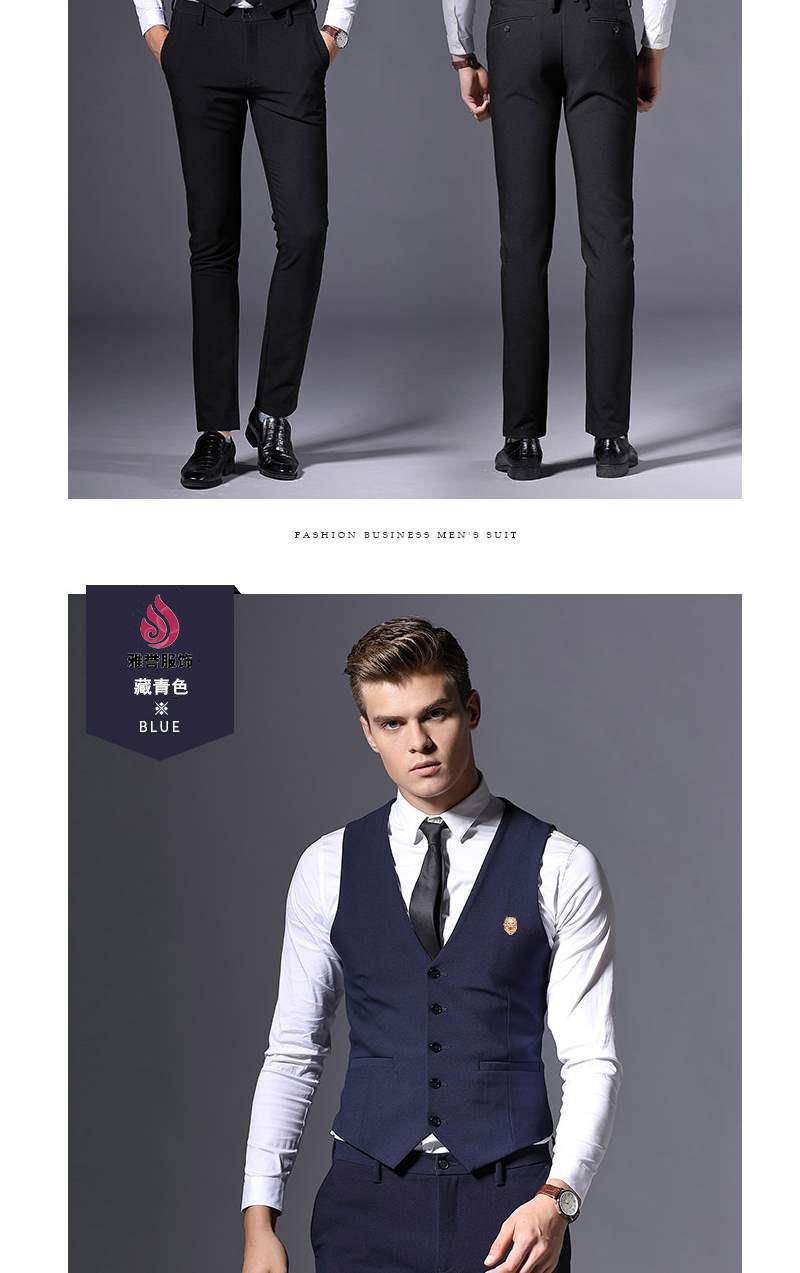 狮子头胸针黑色马甲 白衬衫 s (99斤以下【图片 价格 品