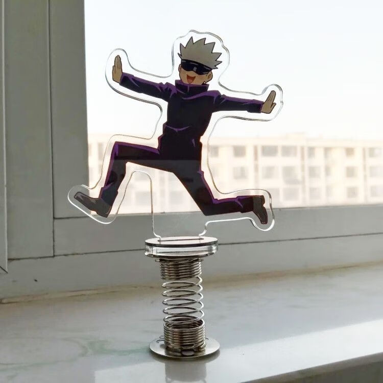 咒术回战五条悟摇摇乐亚克力摆件二次元动漫立牌 五条悟 弹簧  胶贴