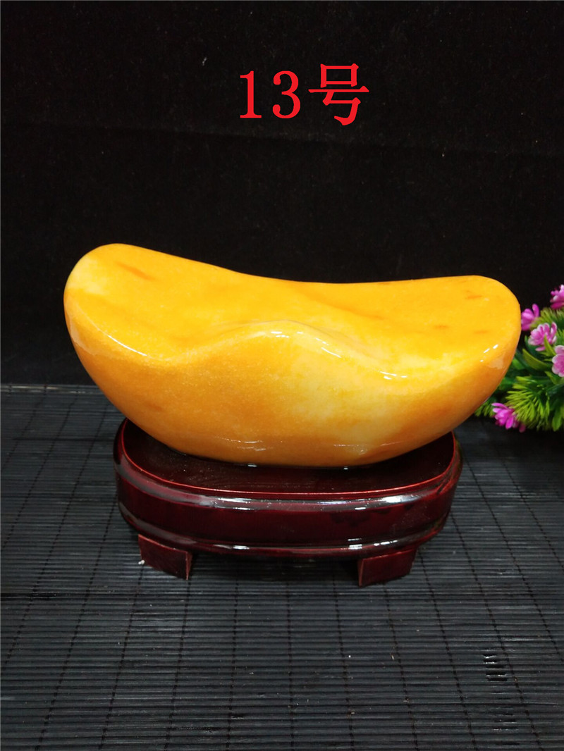 黄蜡石摆件超值黄色玉石头黄蜡石黄龙玉寿桃元宝风水奇石原石观赏石