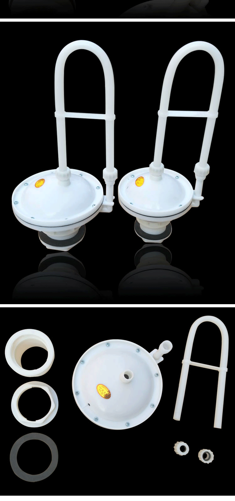 适用蹲便器配件4050自动落水胆公共厕所自动冲水箱落水胆冲水阀胆定制