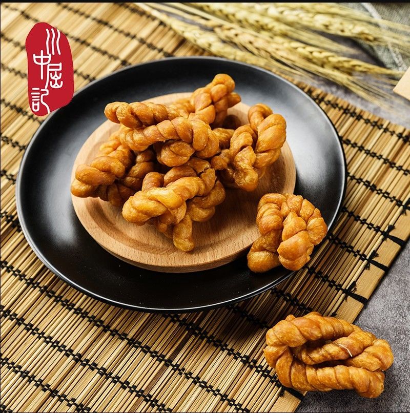 屈记小麻花200g纯手工制作四川特产遂宁观音故里素食百年传承麻花屈记