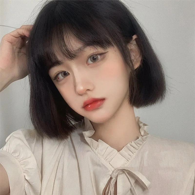 最饰假发女短直发减龄少女bobo头网红同款甜美可爱气质蓬松自然全头套