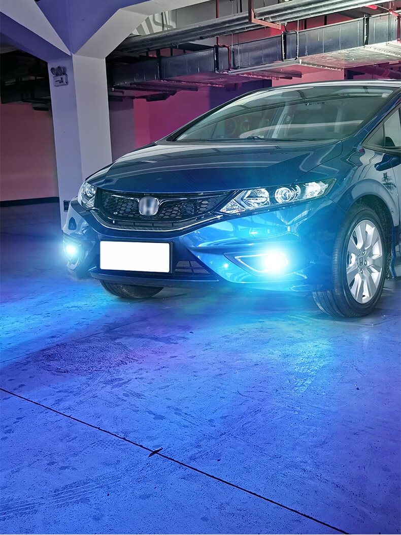 适用本田杰德led黄金眼雾灯16款14高亮13爆闪杰德灯泡前雾灯改装 双色