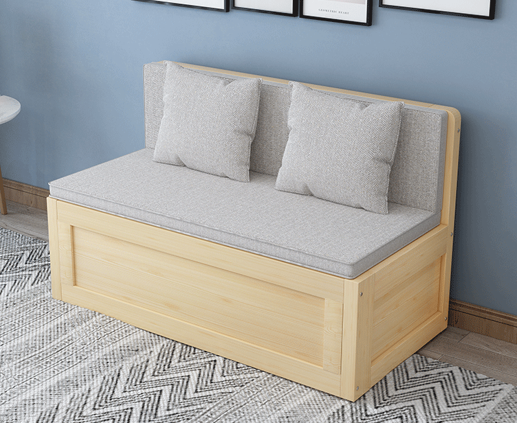 沙发床 两用可折叠带书桌现代简约客厅小户型卡座多功能储物床 100*