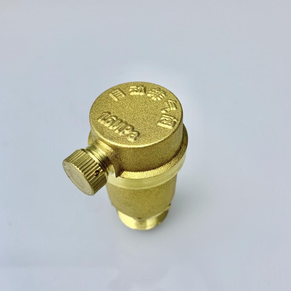 黄铜自动排气阀dn152025自来水暖气阀4分6分1寸立式地暖放气阀平头