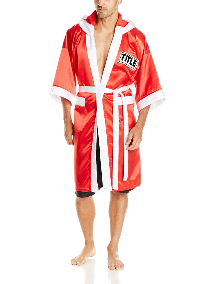 奈久留美2021夏季男士出场战袍红色拳击服拳击披风斗篷搏击训练服练功