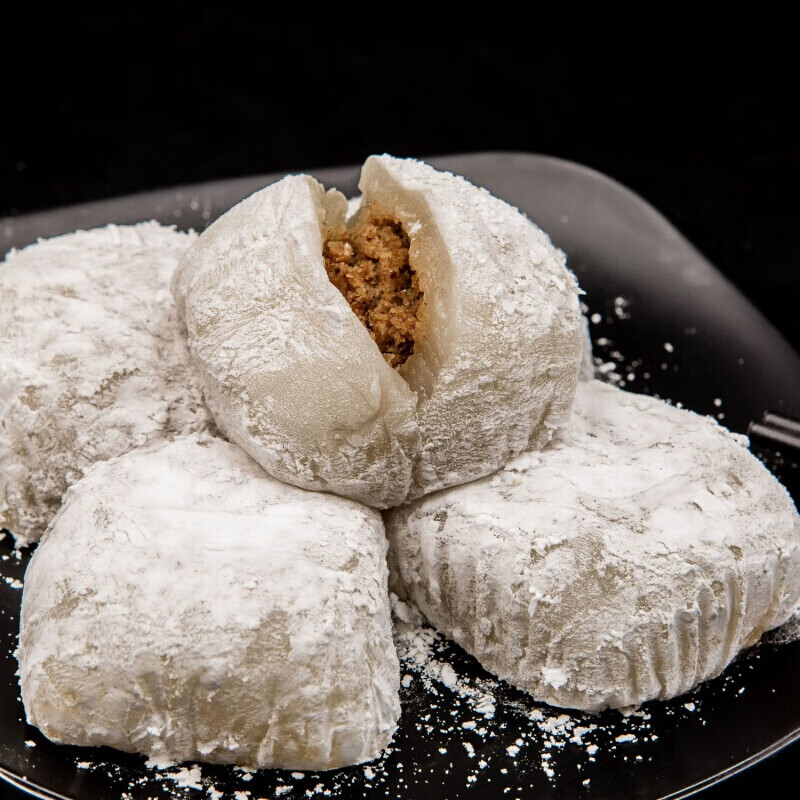 花生芝麻红豆老式东北凉糕东北糕点糯米糍手工雪媚娘450g黑芝麻凉糕1