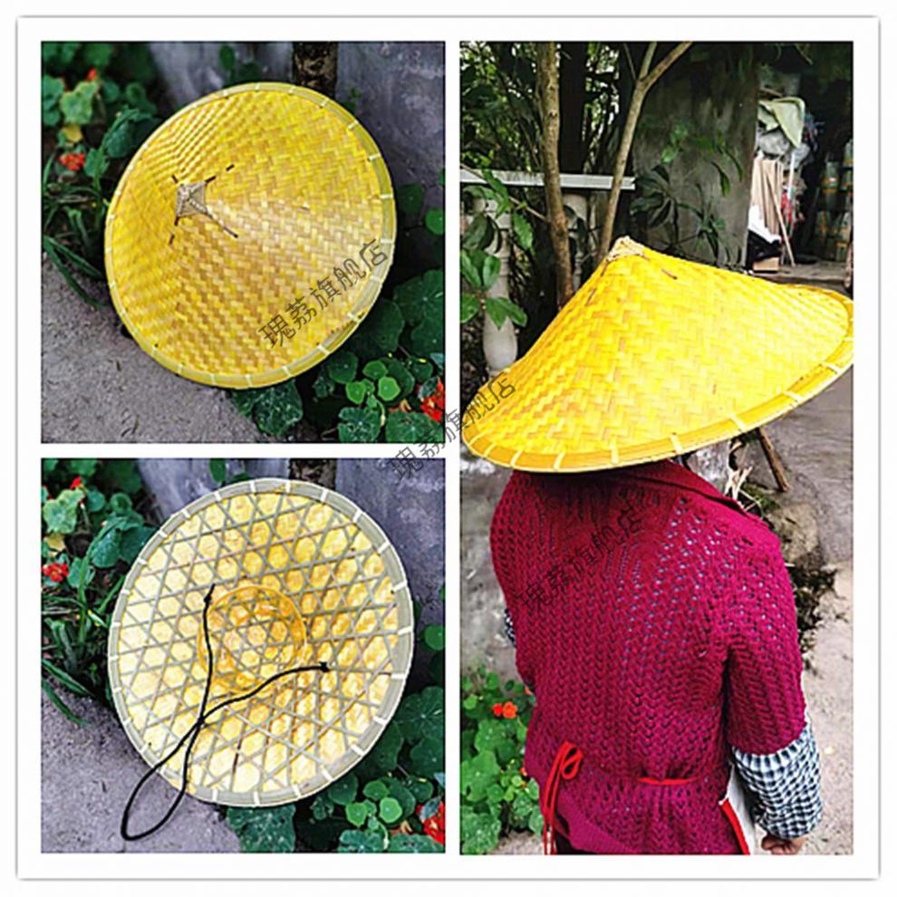 2022新款雨帽遮雨女男女帽子斗笠斗签帽防雨防晒雨帽农用草帽头戴古风