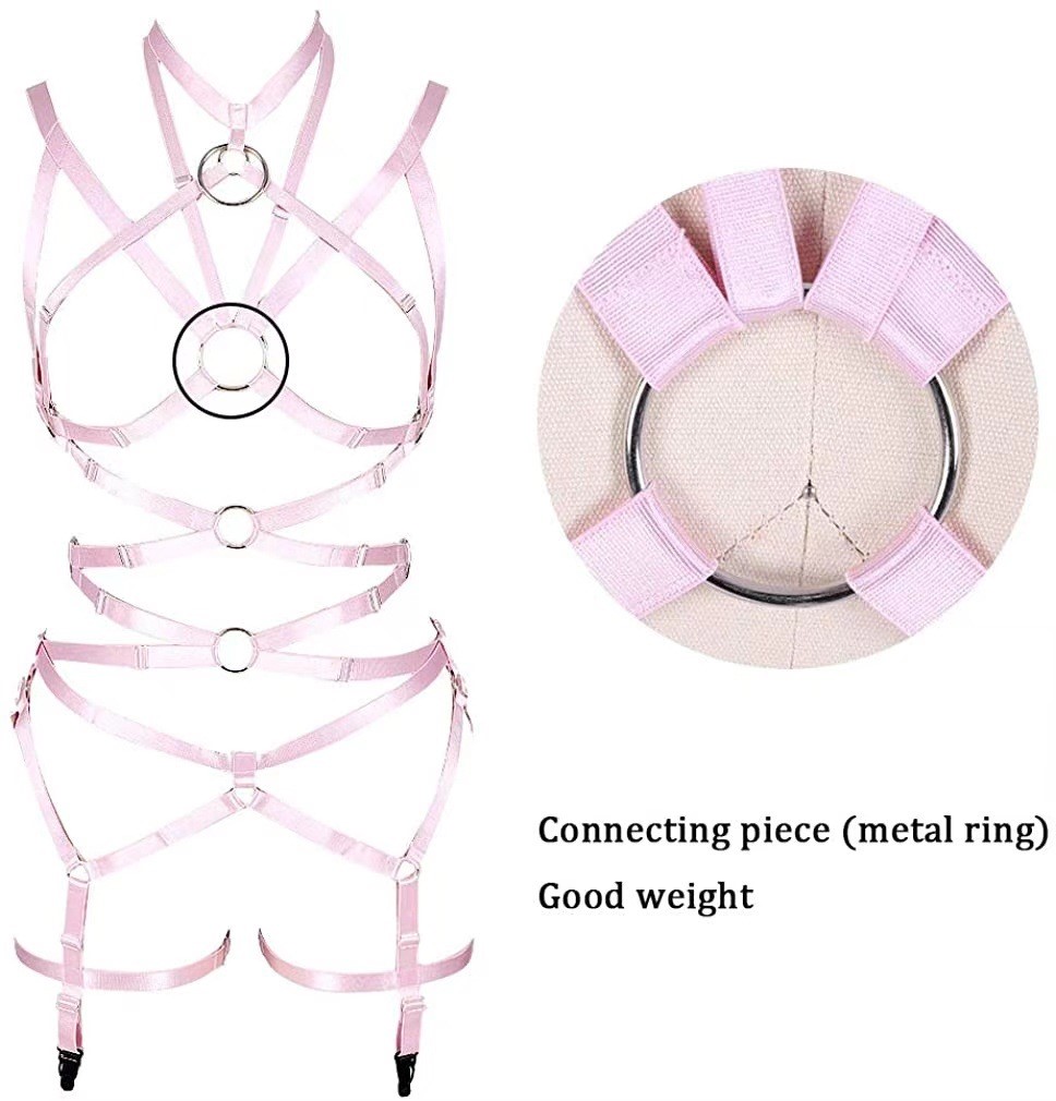 sm内衣捆绑束缚调教玩具用具性绑腿绳子变态合欢女性女用 朋克镂空