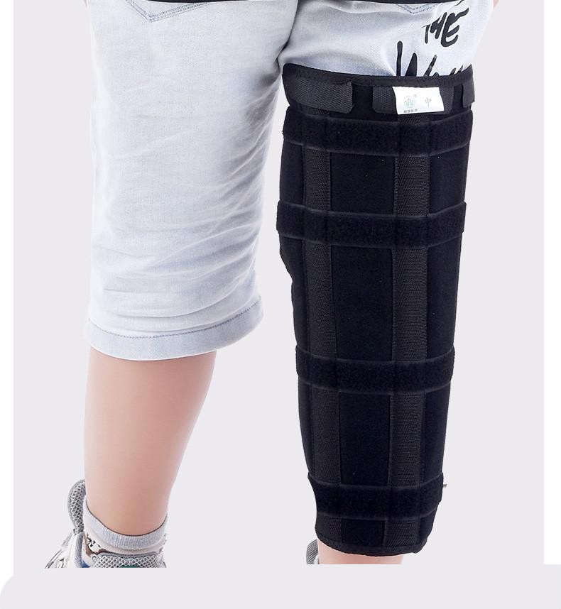 儿童膝关节下肢固定支具腿部x型o型腿罗圈腿矫形器护膝黑色s