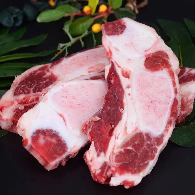 清真新鲜牛胸骨胸肋脆骨牛仔骨原切骨脆骨带肉纯骨雪花四斤牛胸骨