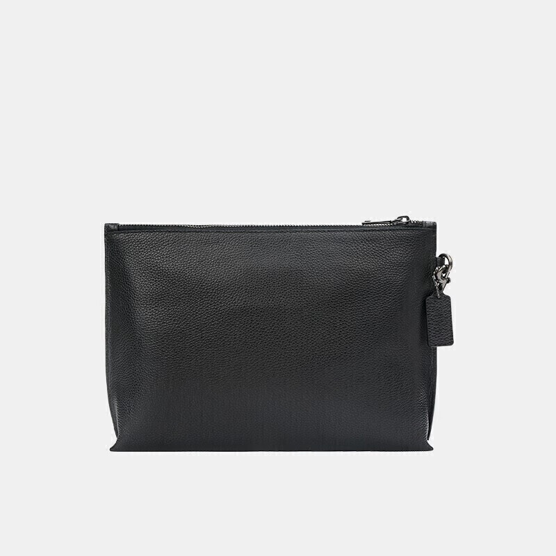 蔻驰coach男士皮质黑色手拿包f28614blk黑色