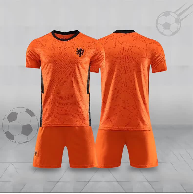 穆斯特2021荷兰足球服11号罗本主场球衣夏季短袖运动套装男定制印号黑