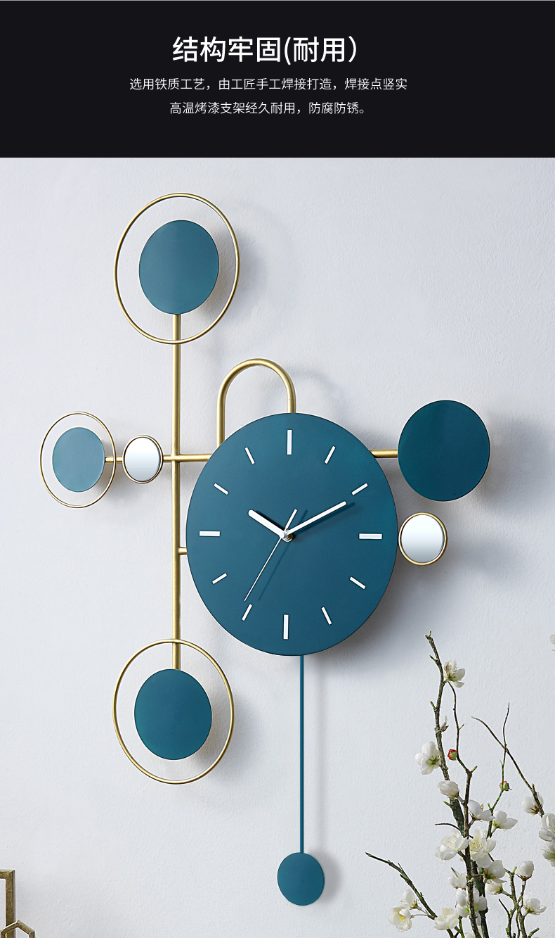 蜜云森苏墨简约现代钟表挂钟客厅家用时尚创意北欧挂墙个性时钟装饰