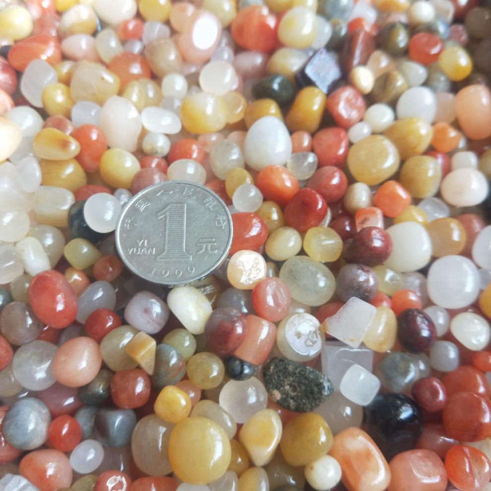 金丝玉戈壁玉籽料玉石原石边角料花盆鱼缸料子毛料碎料400克 随峰