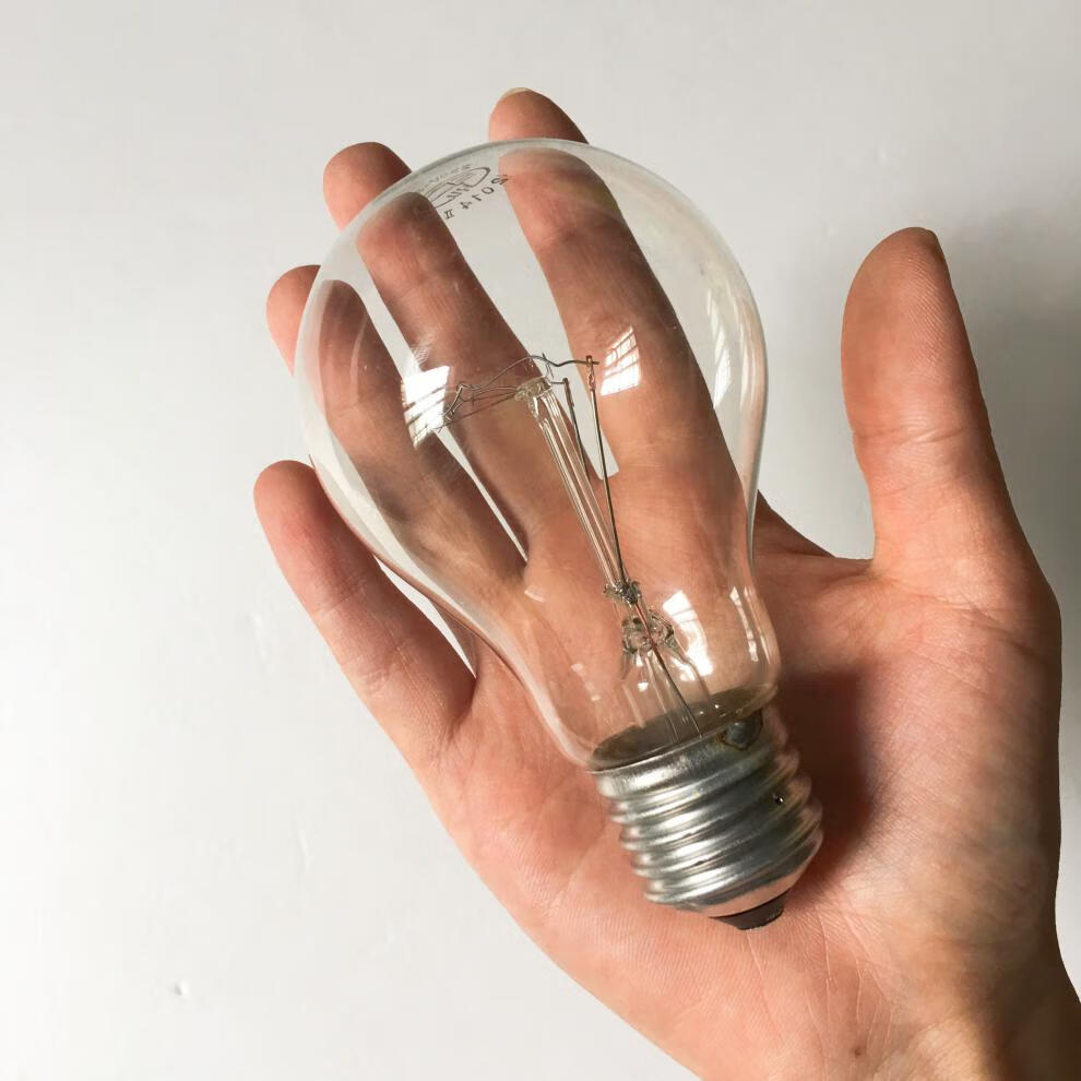 耐高压普通电灯泡220v25/40/60w/100w200瓦老式灯泡白炽灯泡黄光 2米