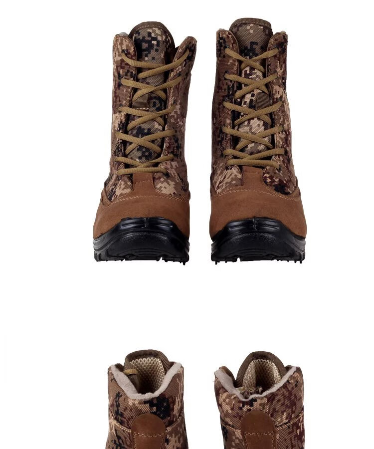 特战靴3514冬季寒区羊毛防寒雪地棉靴3515防滑羊毛靴加厚保暖男中帮靴