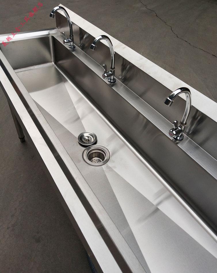商用不锈钢水槽水池洗手池洗刷池洗碗池洗菜池盆学校食堂长条定做单槽
