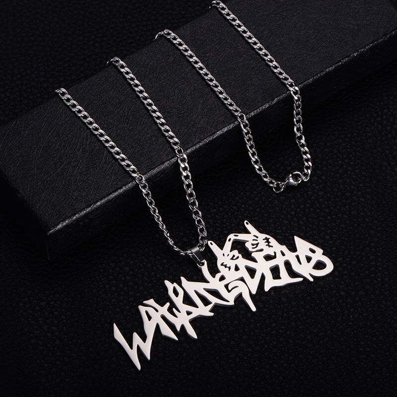 品岱定做活死人法老红花会说唱会馆厂牌定制街舞logo吊坠男女朋克项链