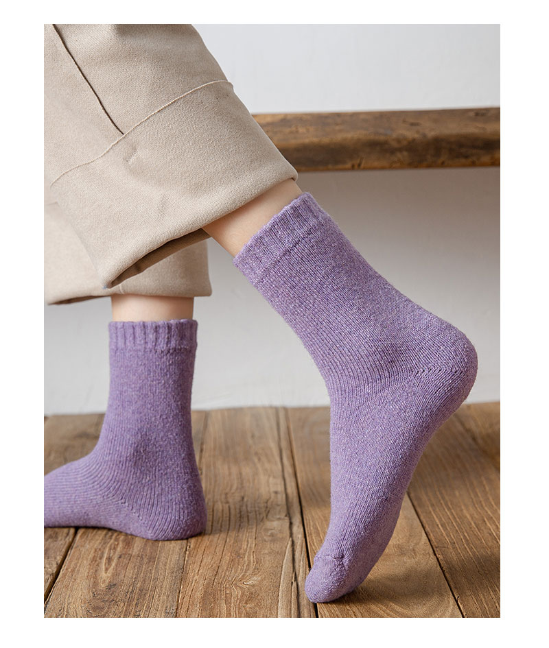 特厚袜子羊毛袜女士女冬季加绒保暖加厚棉袜超厚羊绒东北老人冬天2