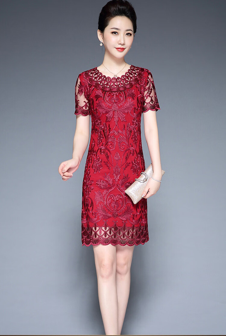 喜婆婆婚宴时尚礼服夏装五一参加新娘婚礼妈妈礼服装春夏喜庆结婚母亲