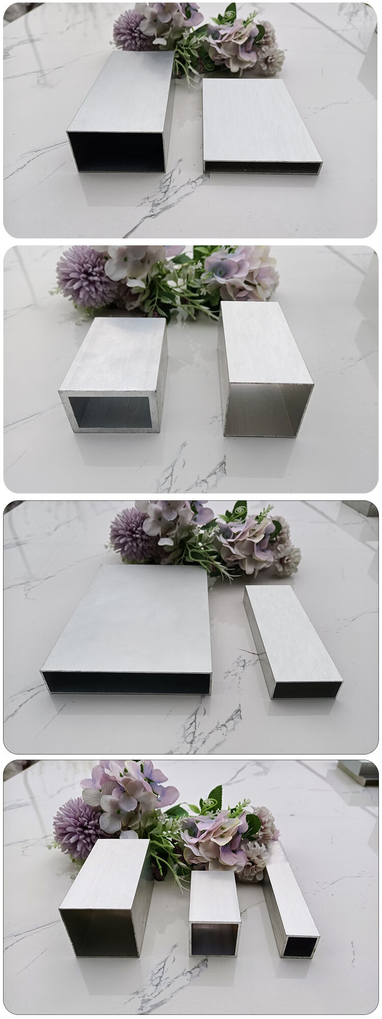 铝合金铝方管型材矩形管扁管铝方通铝管20*25*30*40*50*60*80 铝方管