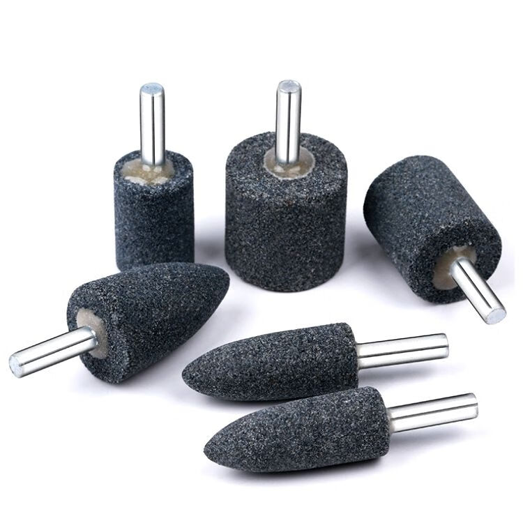 精选带柄砂轮磨头电动磨头陶瓷棕刚玉金属打磨头电磨头棕刚玉磨刀织语