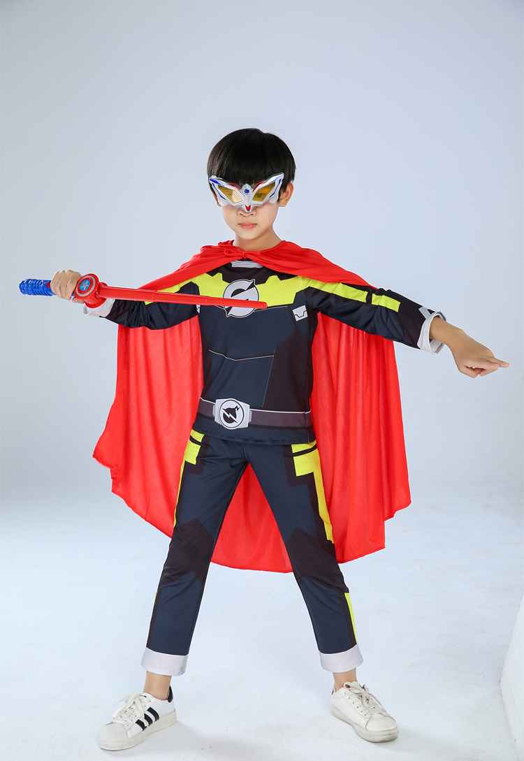 巨神战击队衣服圣诞节儿童铠甲勇士cosplay衣服套装表演演出服装白