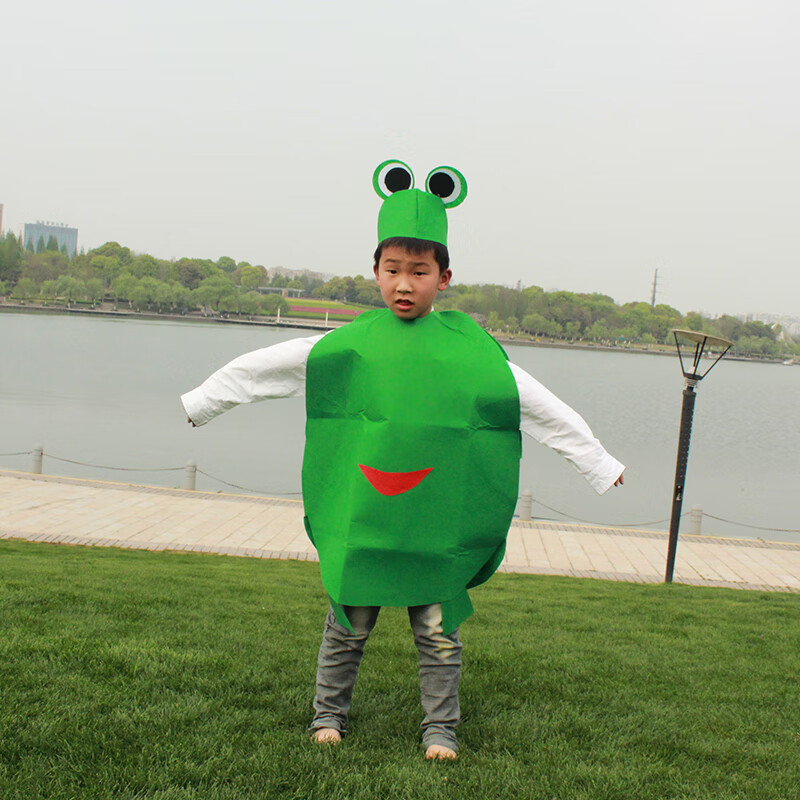 儿童小孩子手工自制创意diy海洋动物乌龟螃蟹青蛙演出服装无纺布螃蟹