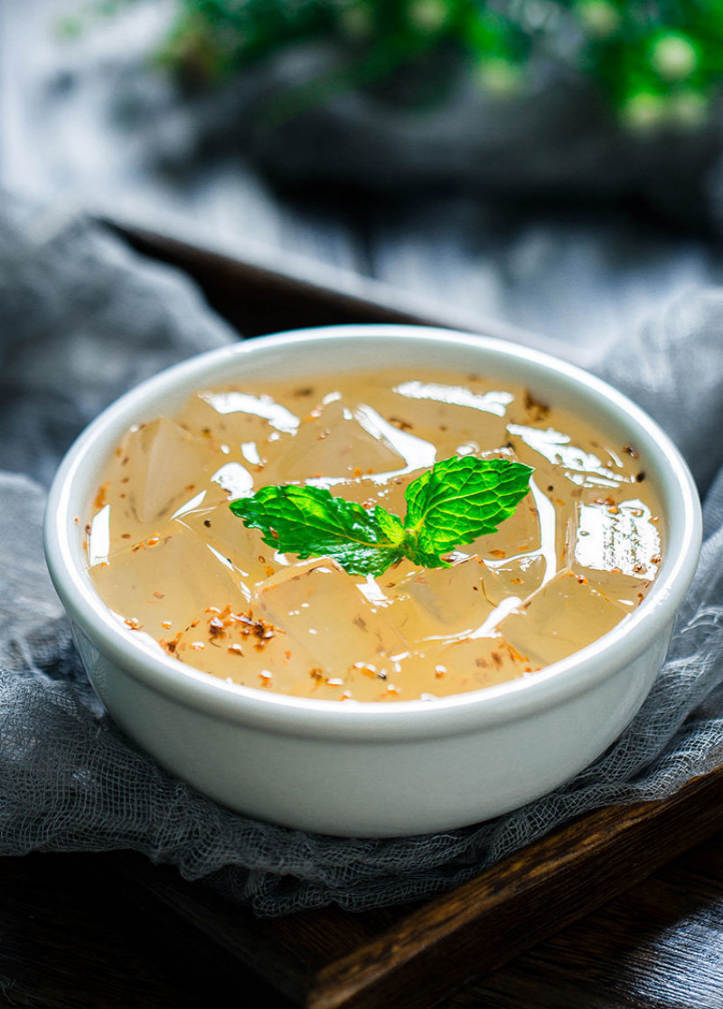 白凉粉做果冻用的儿童diy家用食用果冻布丁冰粉粉 白凉粉 量杯 量勺