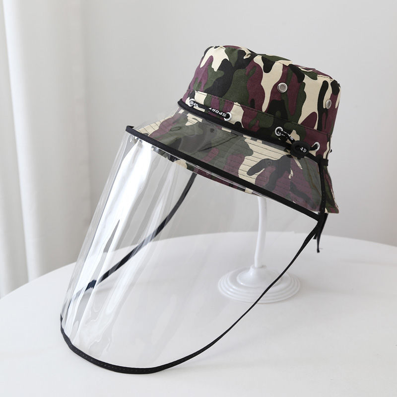 新品遮雨帽户外防飞沫面罩厨房炒菜挡油烟防油溅帽可以拆卸面部口罩