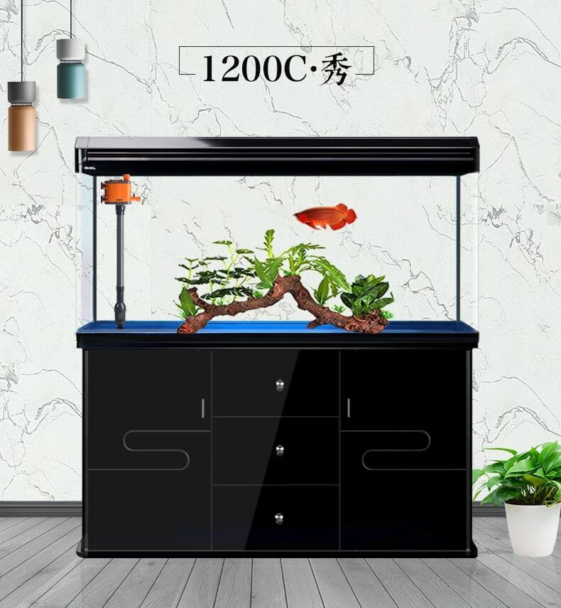2米 80长鱼缸 搭配pvc地柜 造景【图片 价格 品牌 报价】-京东