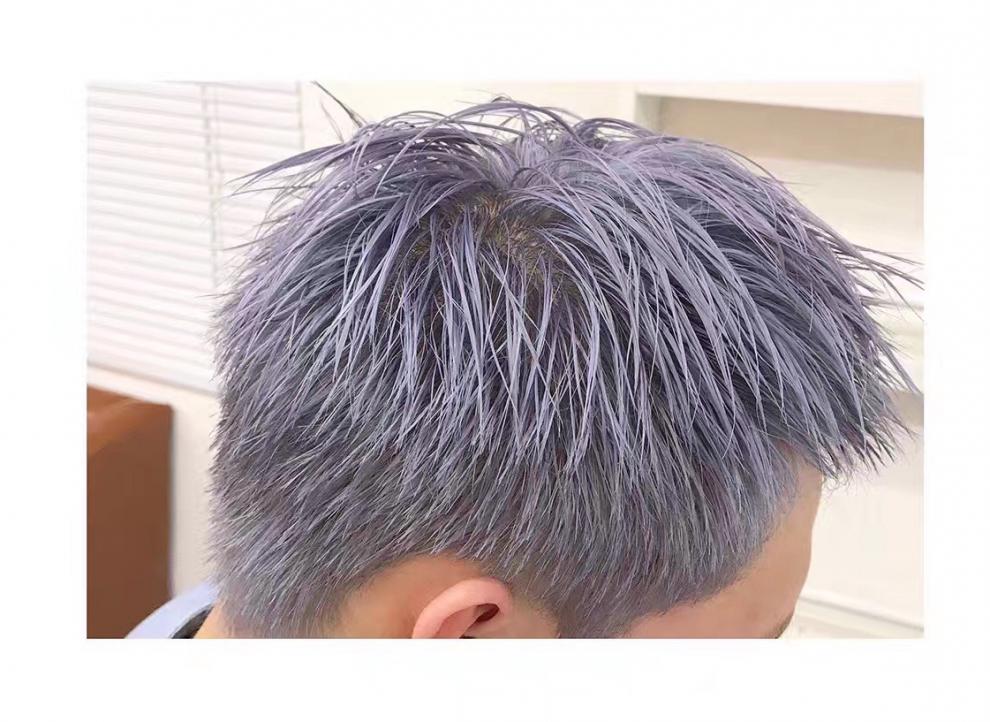 染发剂流行色蓝黑色膏紫灰色黑蓝奶奶灰男士专用颜色显白头发 雾蓝色