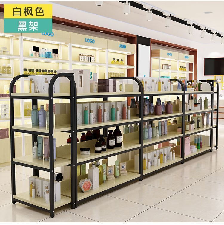 瑞韵珊钢木市货架便利店零食母婴文具商店百货烟酒店货柜中岛柜展示架