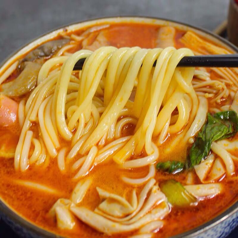 正宗麻辣烫花生酱芝麻酱浓汤真空塑封牛筋面细条冷面玉米面 麻辣烫6袋