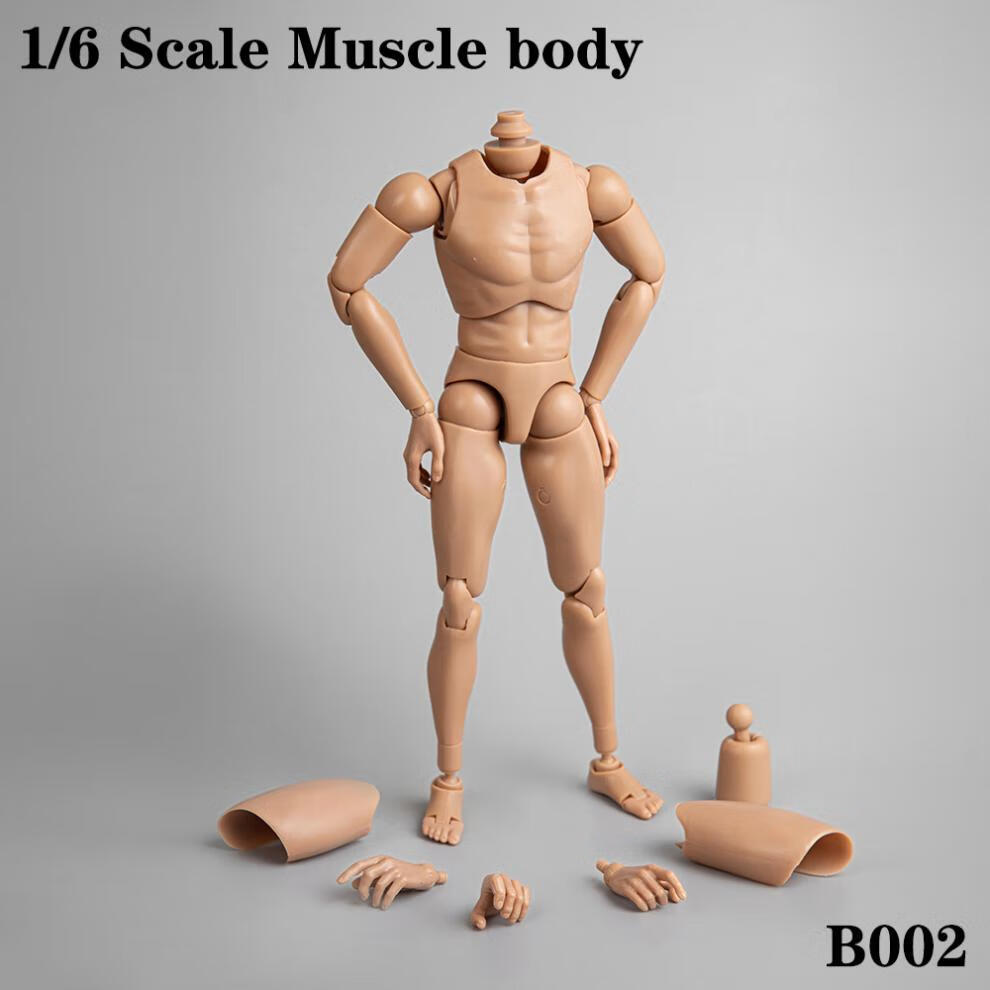 16男兵人素体窄肩可动关节人偶模型玩具b0012020新版高可动b005素体
