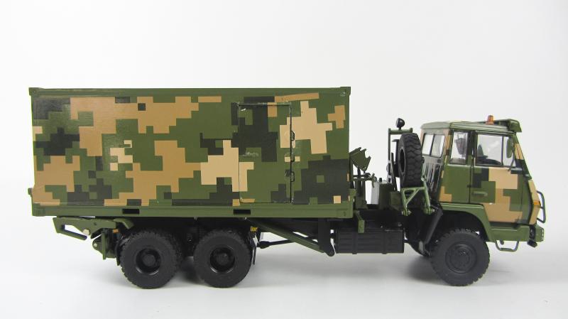 斯太尔多功能陕汽军车后勤车辆方舱保障车合金仿真成品模型143143拓展