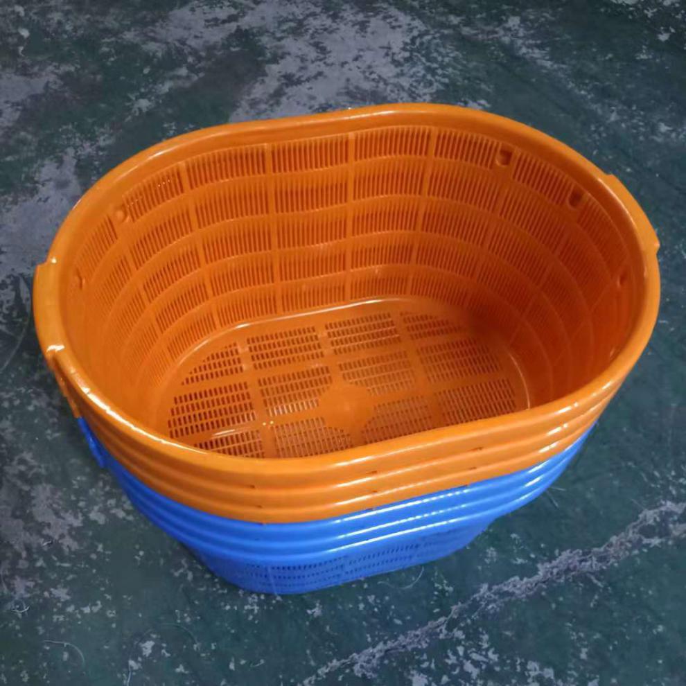 塑胶框子塑胶箩筐子水产鱼框装鱼蓝筐漏框子塑料鱼筛子长方形鱼篮篓虾