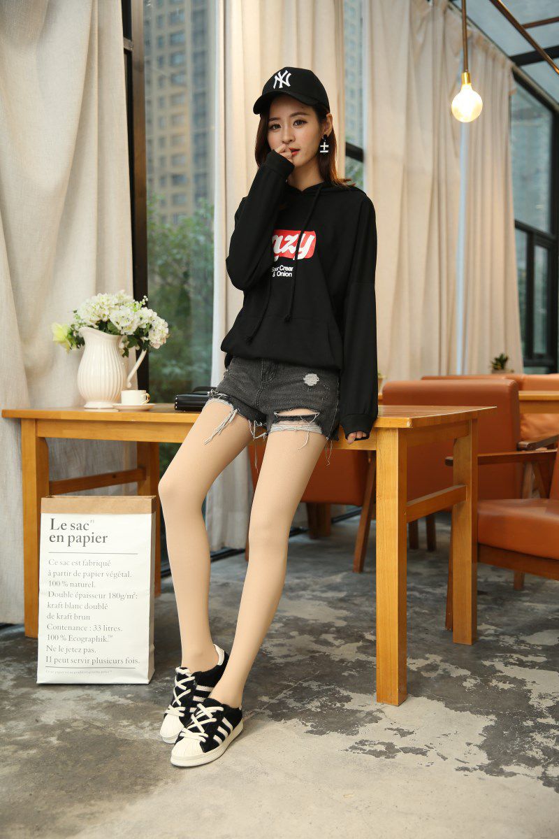 光腿神器打底裤女薄绒秋冬肤色加绒大码双层光腿神器假透肉色任意剪