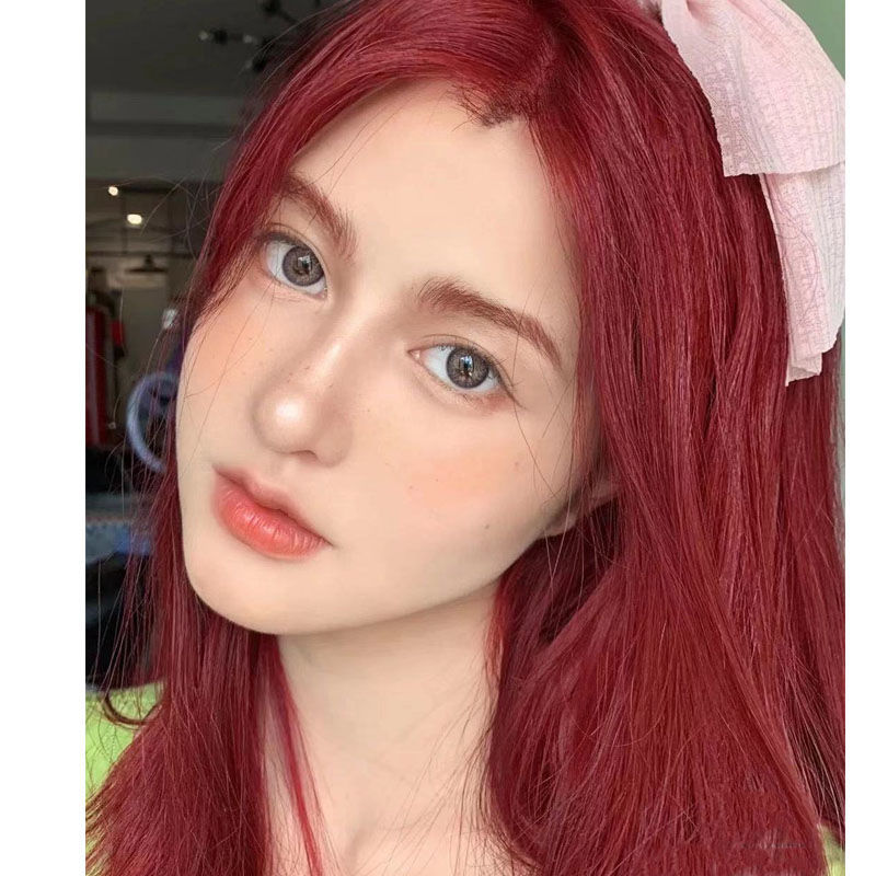 红色系海王媚拉樱花粉染发剂自己在家染2020流行无需褪色 粉色(底色8