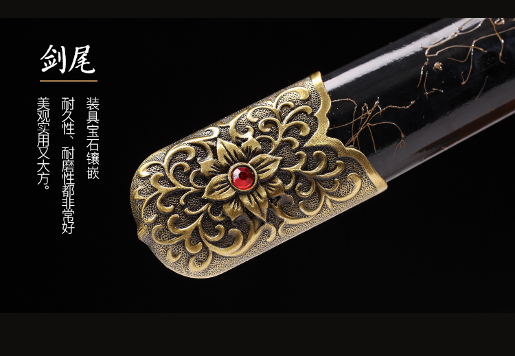 龙泉冷兵堂宝剑吴京八面汉剑花纹钢一体硬刀剑镇宅长剑硬剑未开刃