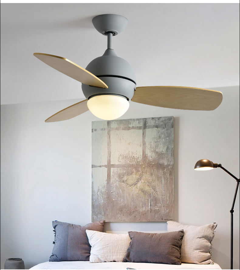 欧普侍吊扇灯卧室北欧电风扇吊灯简约现代抖音客厅餐厅儿童房网红ins