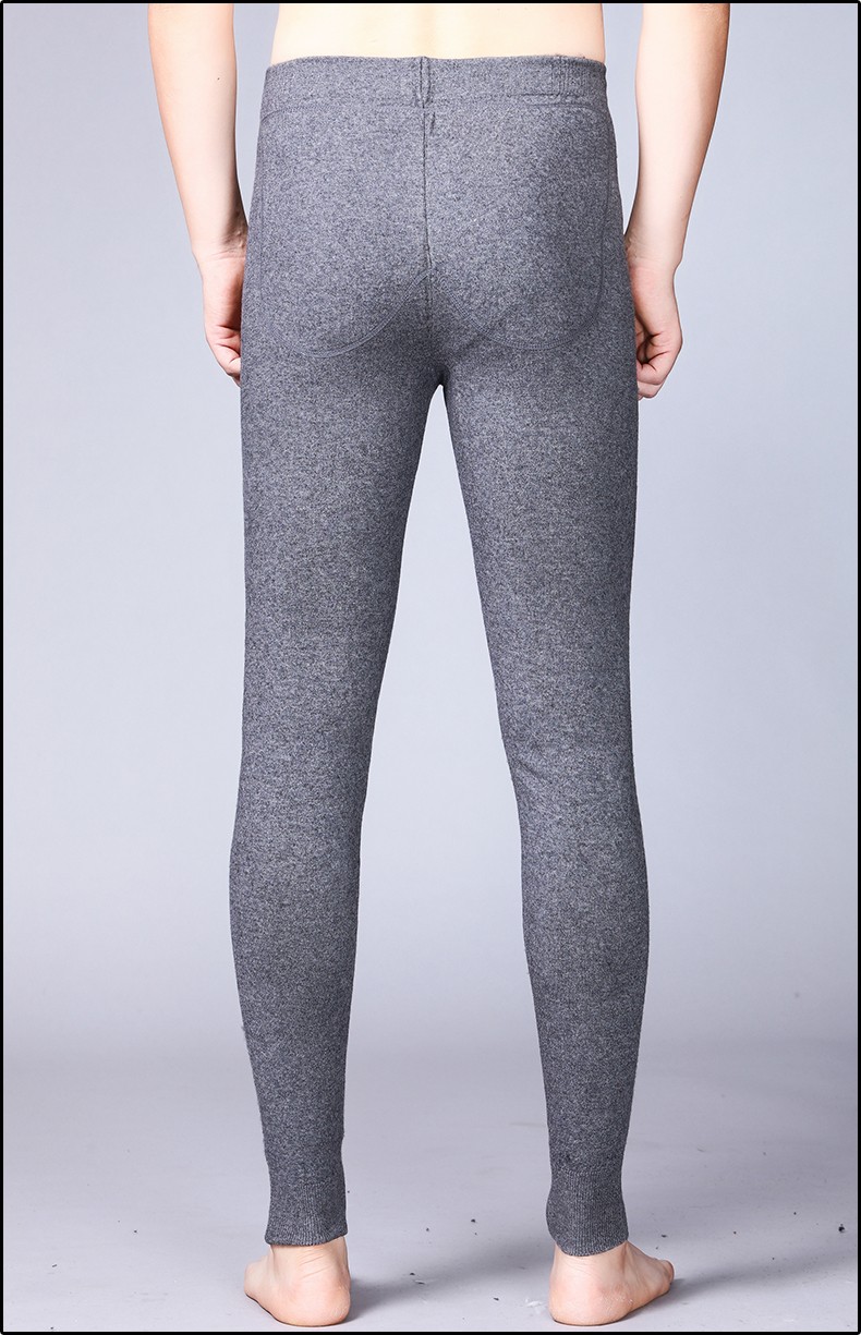 新款高端男士保暖羊绒裤 朝戈尔秋冬新品中年宽松男裤爸爸装山羊绒